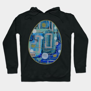 Art Acrylic artwork abstract Easter Egg Hoodie